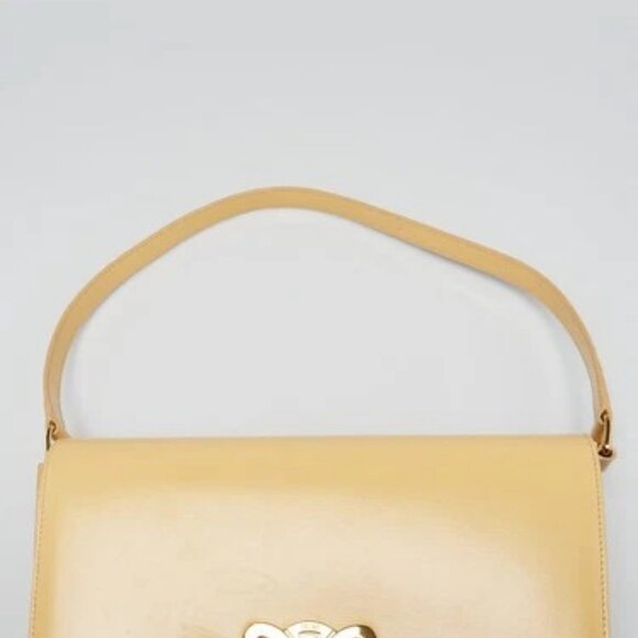 Celine Yellow Smooth Leather Triomphe Shoulder Bag - Picture 7 of 12
